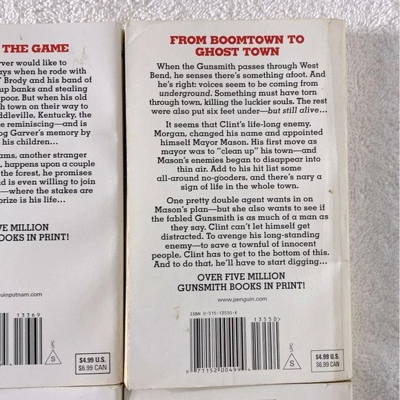 Vintage The Gunsmith All Action Western Romance Novel x4 - Picture 12 of 14